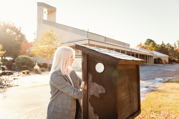 Jessica McClard with Little Free Pantry Pilot