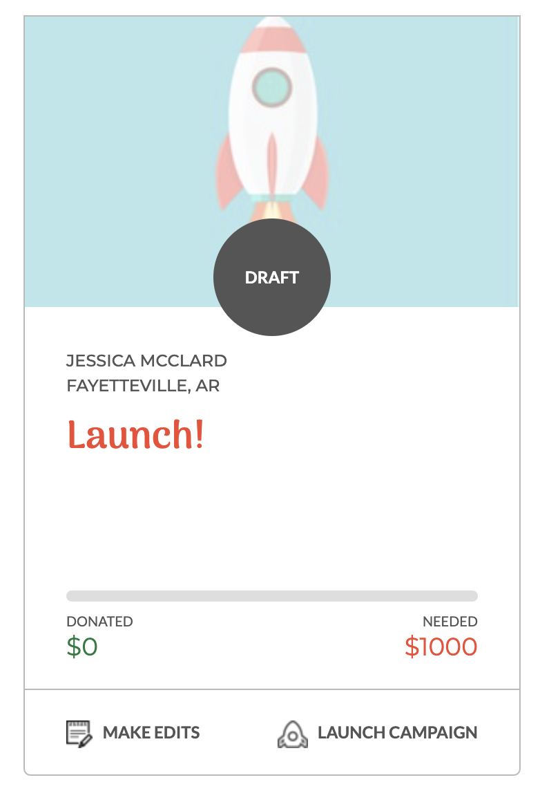 image of pending campaign showing launch icon